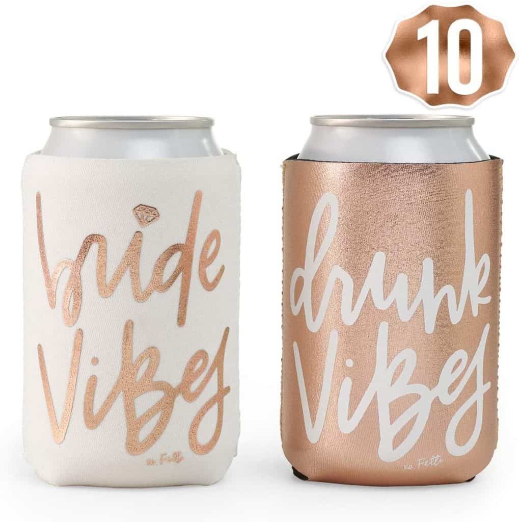 affordable bridesmaid gift: Rose Gold Can Holder