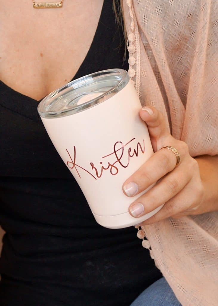 unique bridesmaids gifts: Personalized Coffee Tumbler