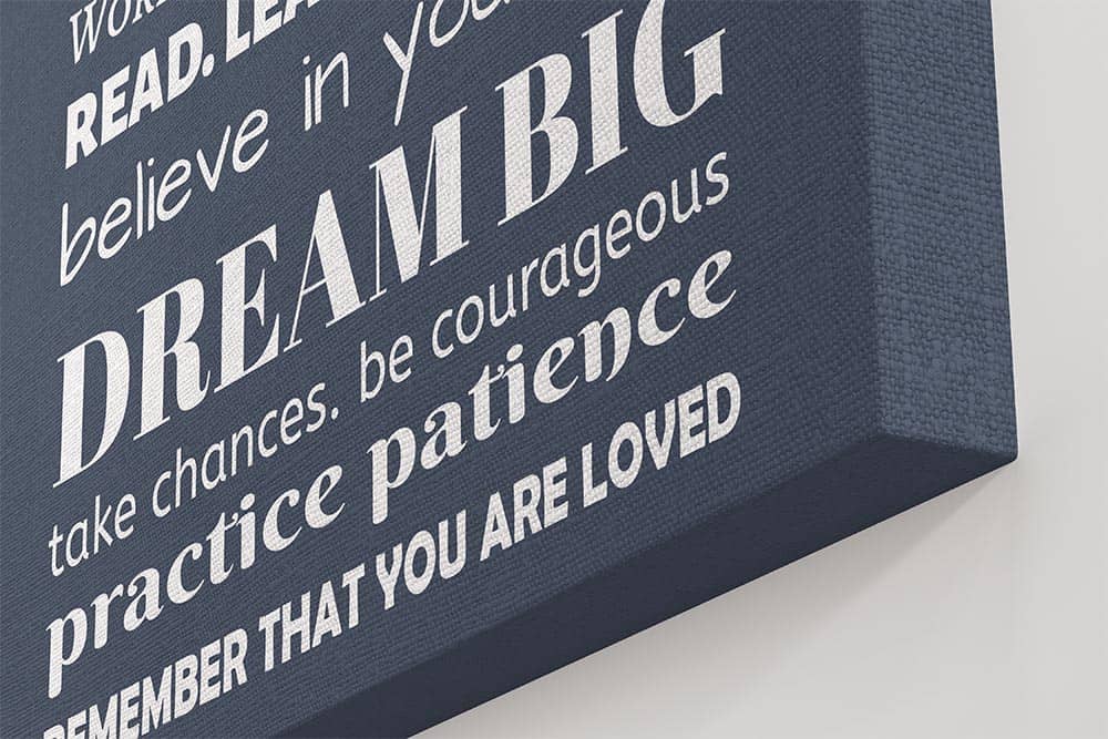 family rules sign - dream big