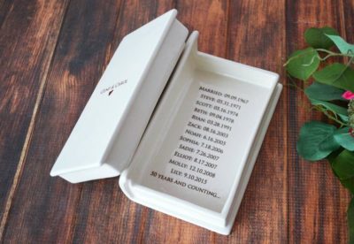 keepsake book box - thoughtful 50th wedding anniversary gift