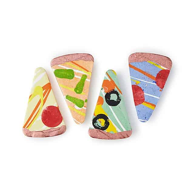 valentines day gifts for kids: cheesy pizza chalk set