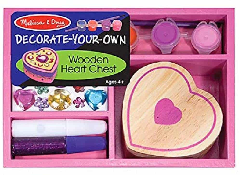 valentines day gifts for kids: decorate your own heart box