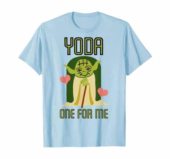 valentine gift kids: yoda one for me cute graphic t-shirt