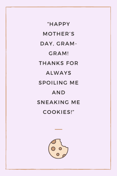 mothers day card sayings & message for grandma