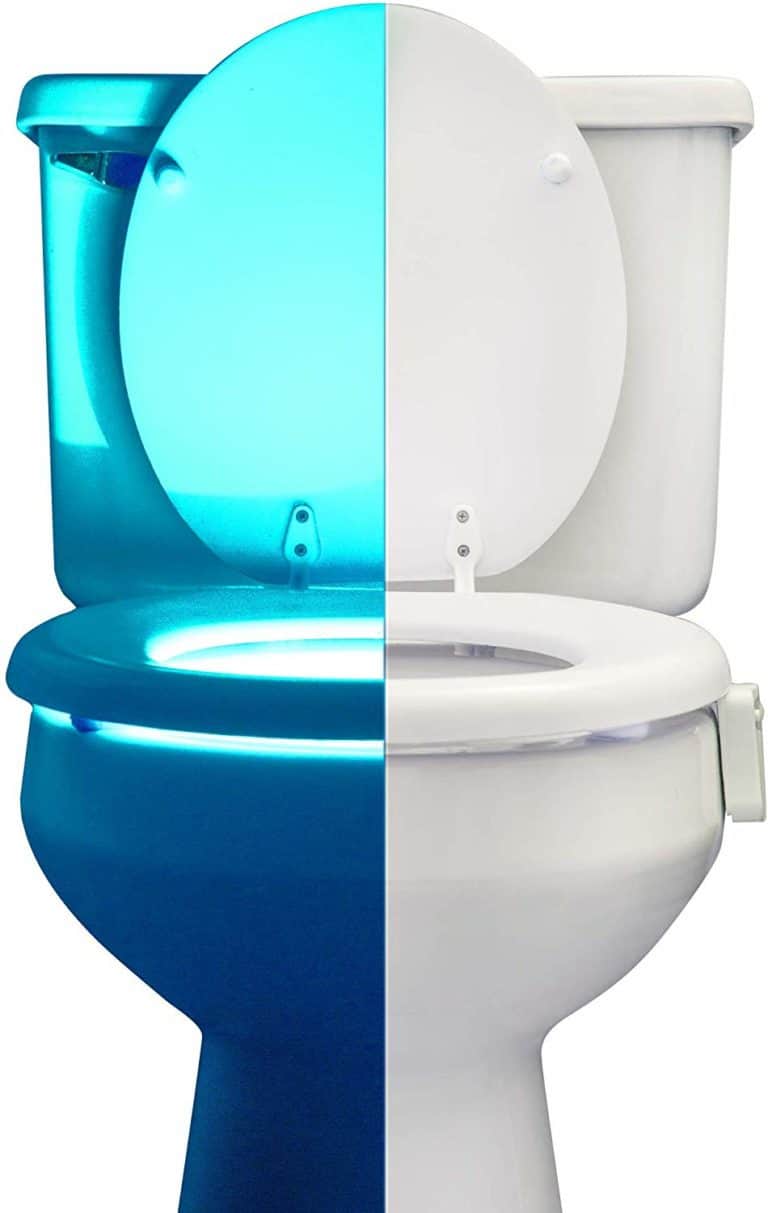 weird gifts for him - rainBowl motion sensor toilet night light