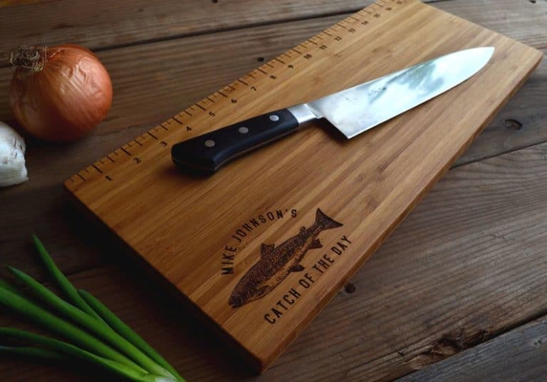 gifts for the fisherman: personalized cutting board