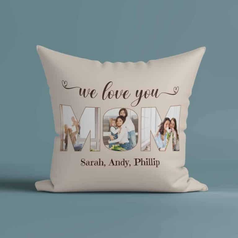 we love mom custom pillow