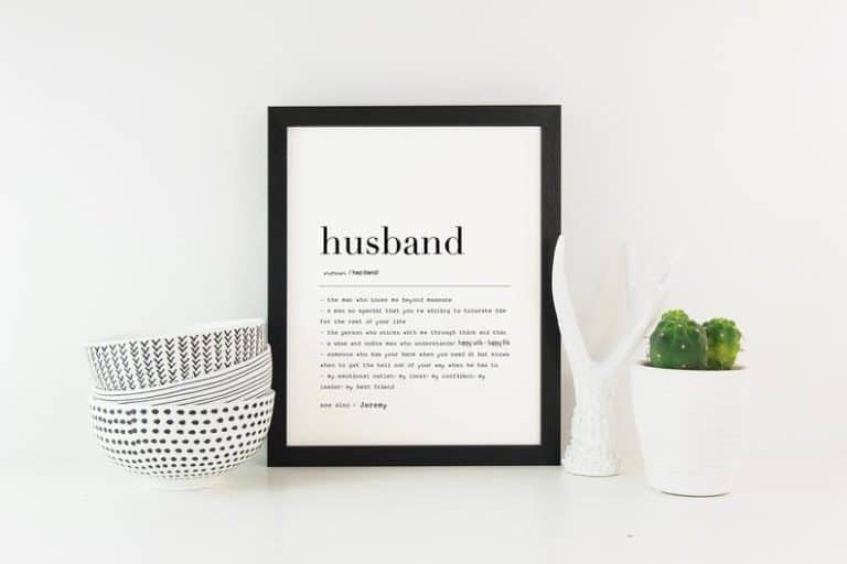 sentimental gift for him: husband definition print