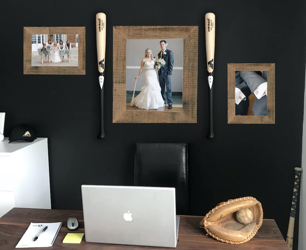 Engraved Baseball Bat For Best Man Hanging On The Wall