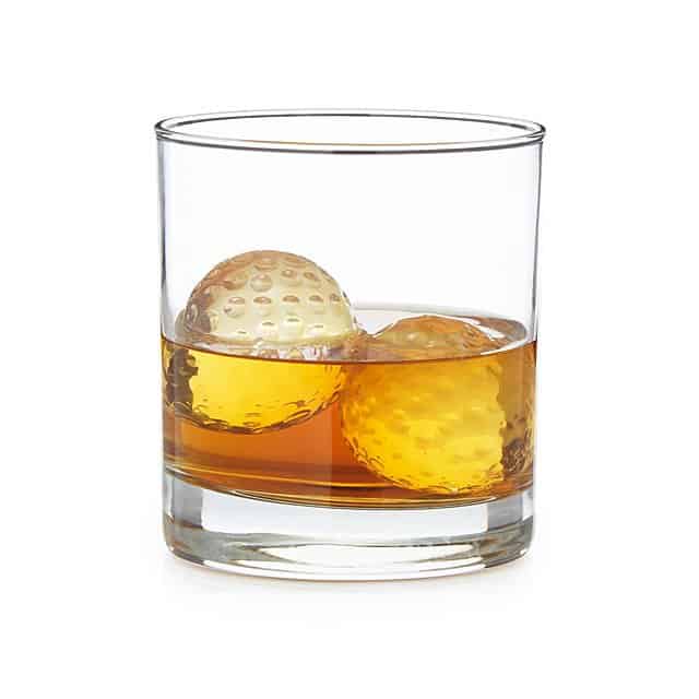 best gift for golfers: golf ball whiskey chillers