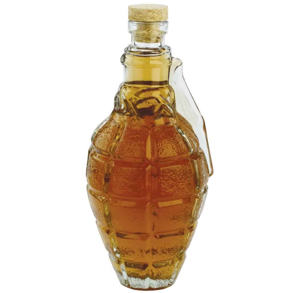 Grenade Decanter with Cork Stopper - Cool Man Cave Gift