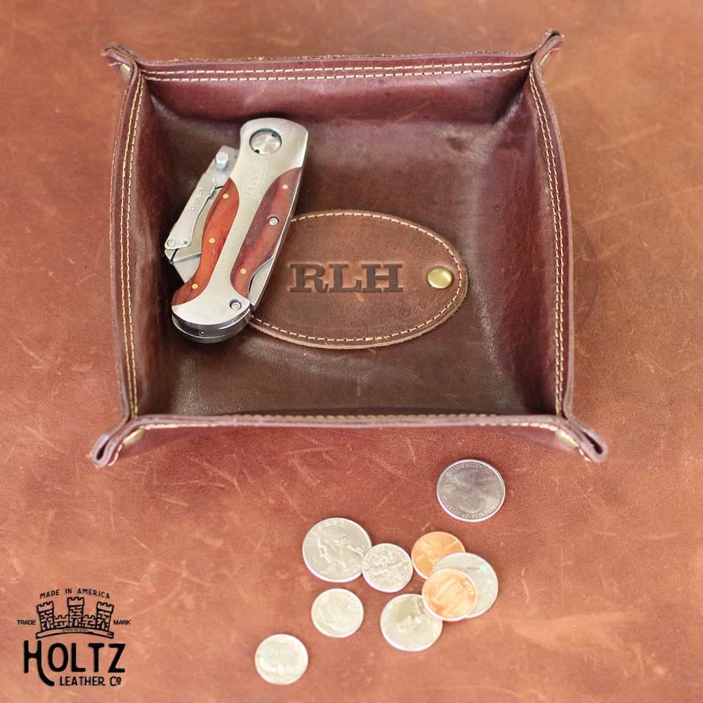 Leather Desk Caddy - Best Man Gift