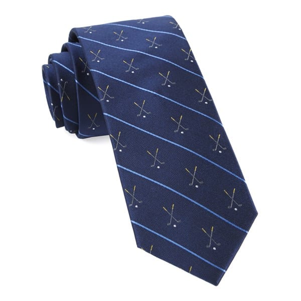 unique golf gifts for him:golf club striple navy tie