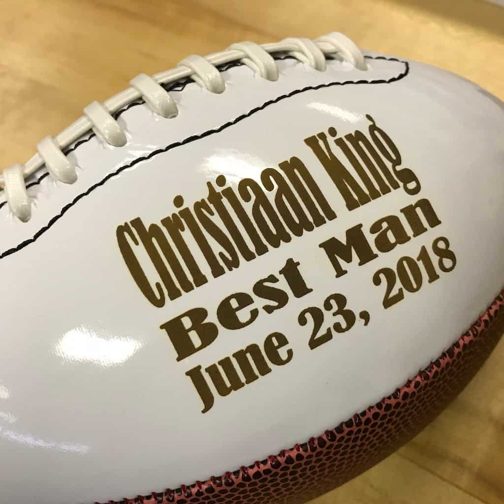Personalized Football - Best Man Gift