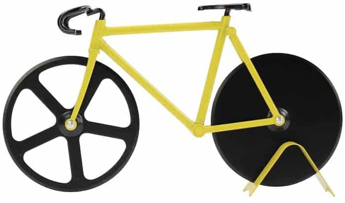 pizza cutter bicycle black yellow
