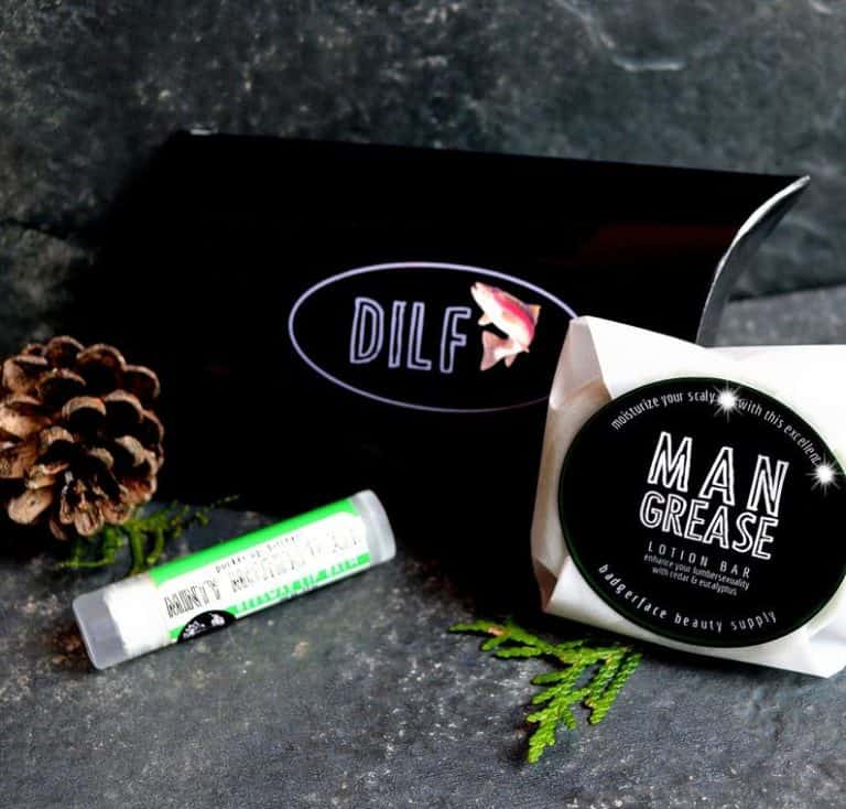 funny gift set for men with lotion bar and lip balm