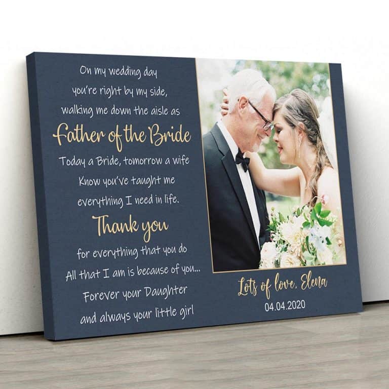 Father of the Bride Poem Custom Photo Canvas Print