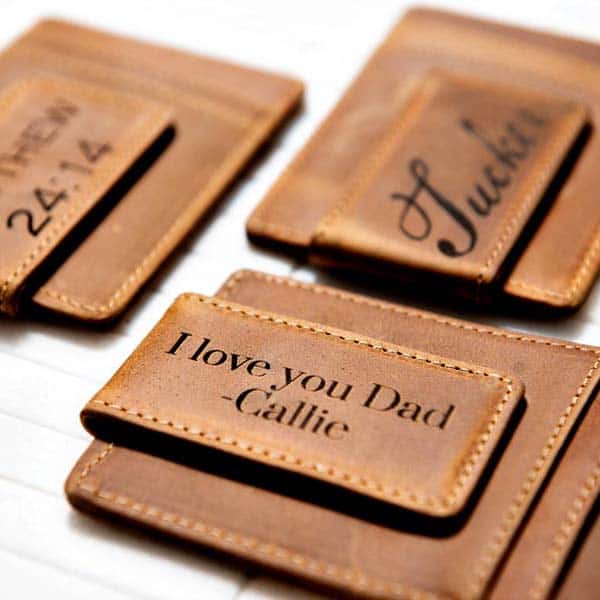 fathers day gift ideas: Leather Money Clip