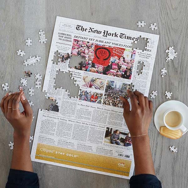 best fathers day gifts: New York Times Front Page Puzzle