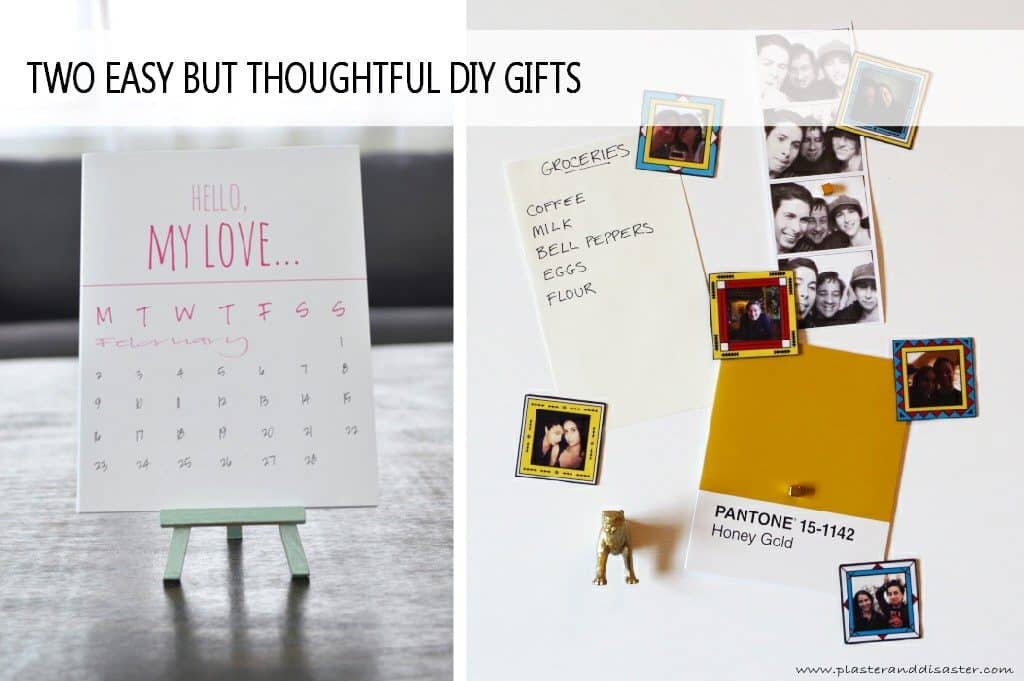 diy gift idea for 10th anniversary: Personalized Calendar & Photo Magnets