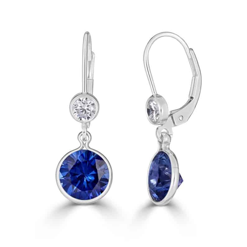 10th wedding anniversary gifts for her: blue sapphire earrings