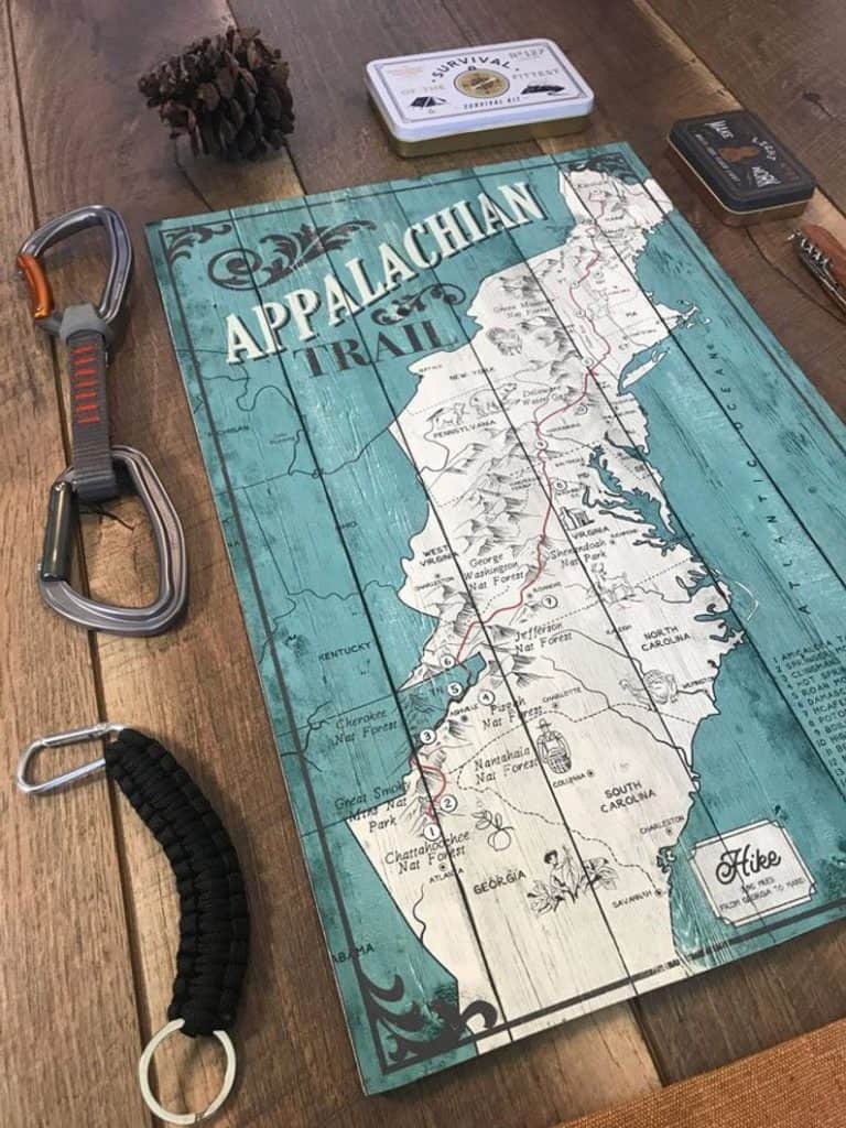 gifts for hikers and campers - map