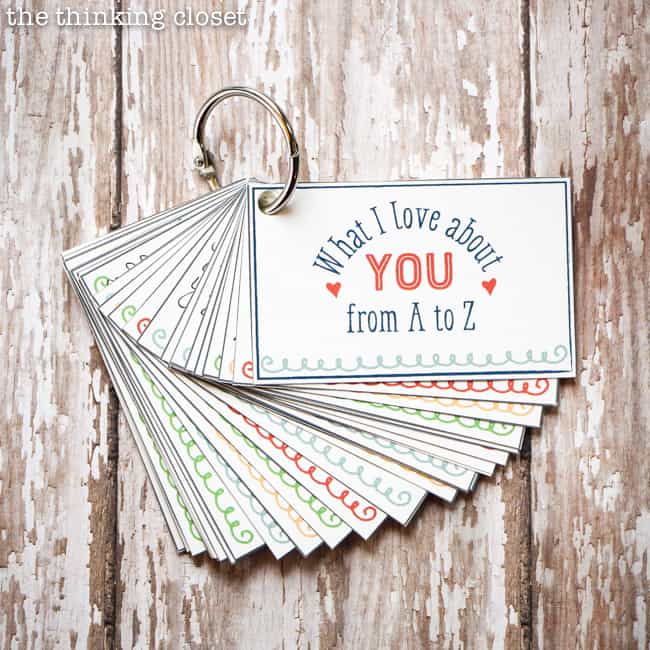 “What I Love About You from A to Z” Mini-Book - anniversary gift idea