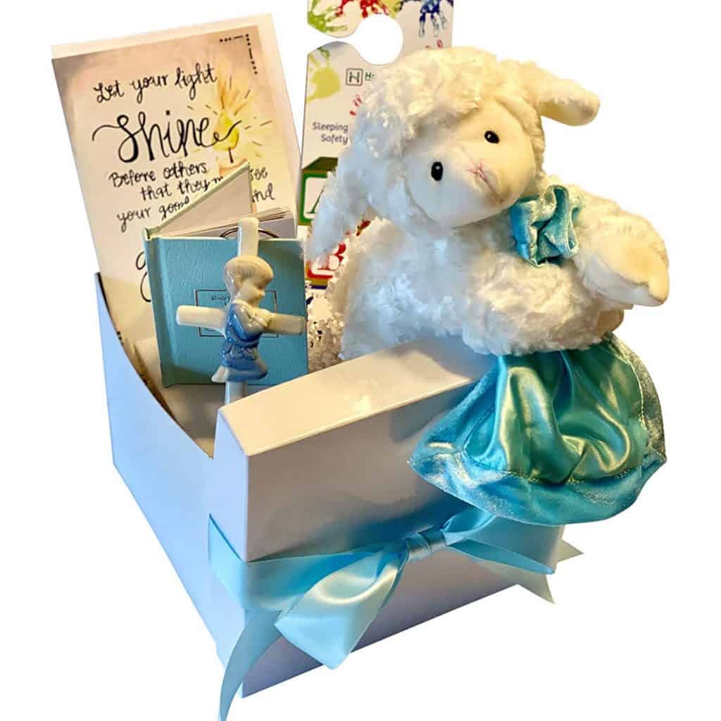 Baptism Gift Set decorated in blue
