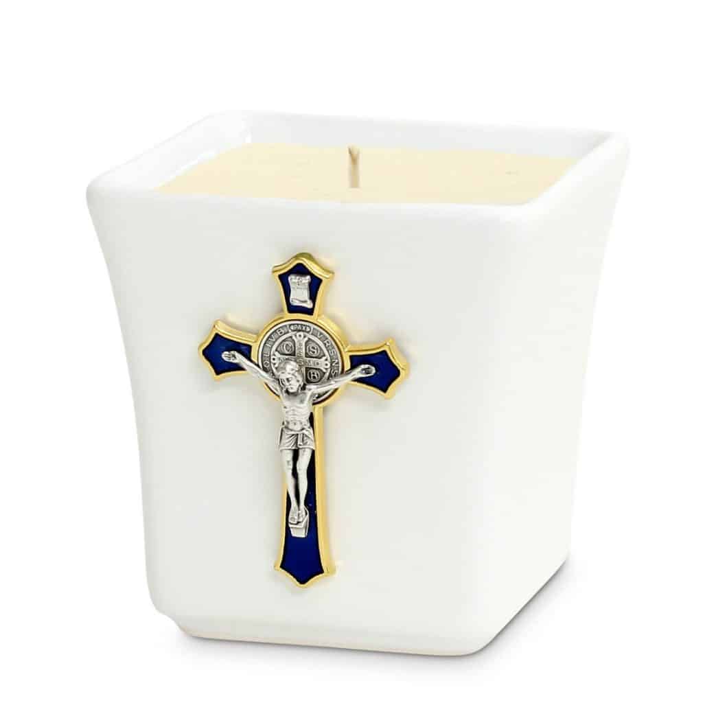 White Candle Container
