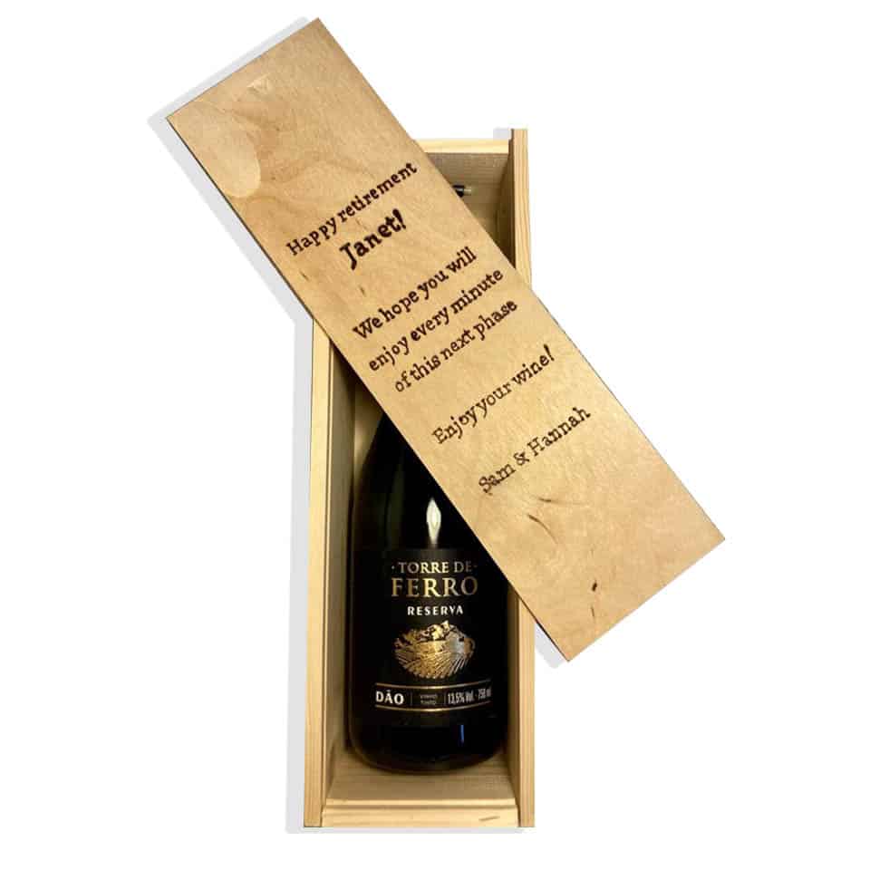 retirement Wood Wine Box