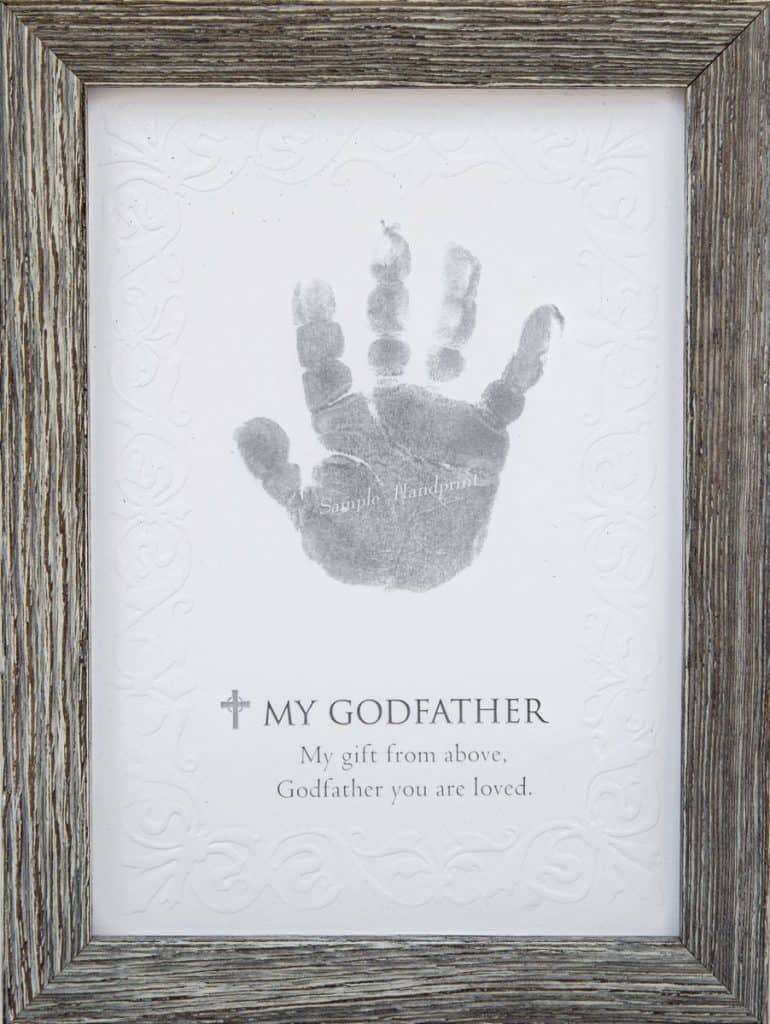 godfather gift ideas: godchild hand print frame
