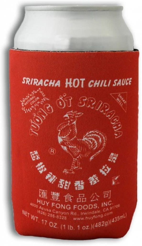 hot sauce gift idea: sriracha can cooler