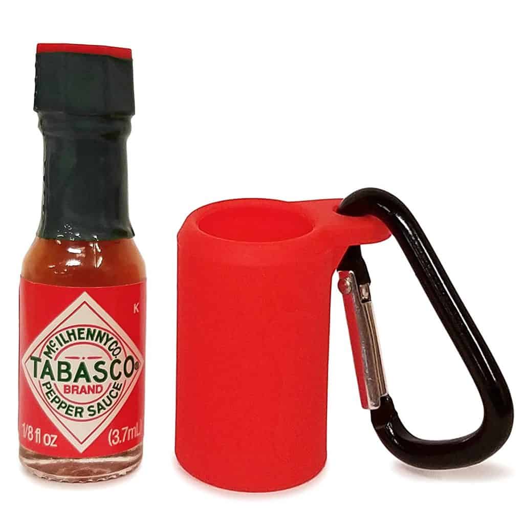 hot sauce gift: tabasco sauce keychain