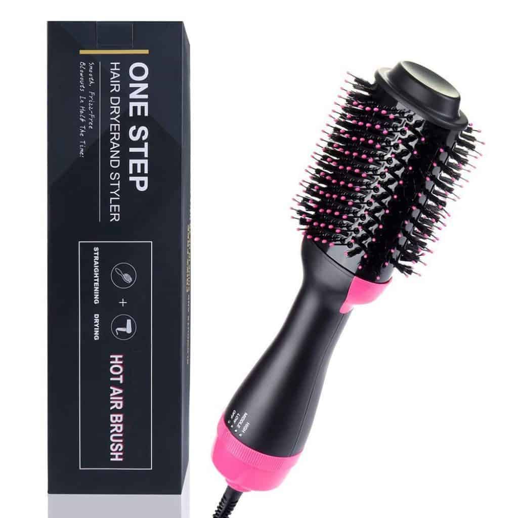 3-in-1 Hair Styler in pink and black color