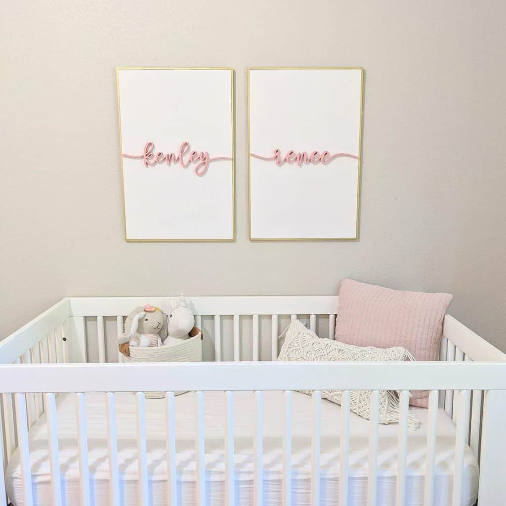 2 Baby Nursery Signs Over the Crib Sign