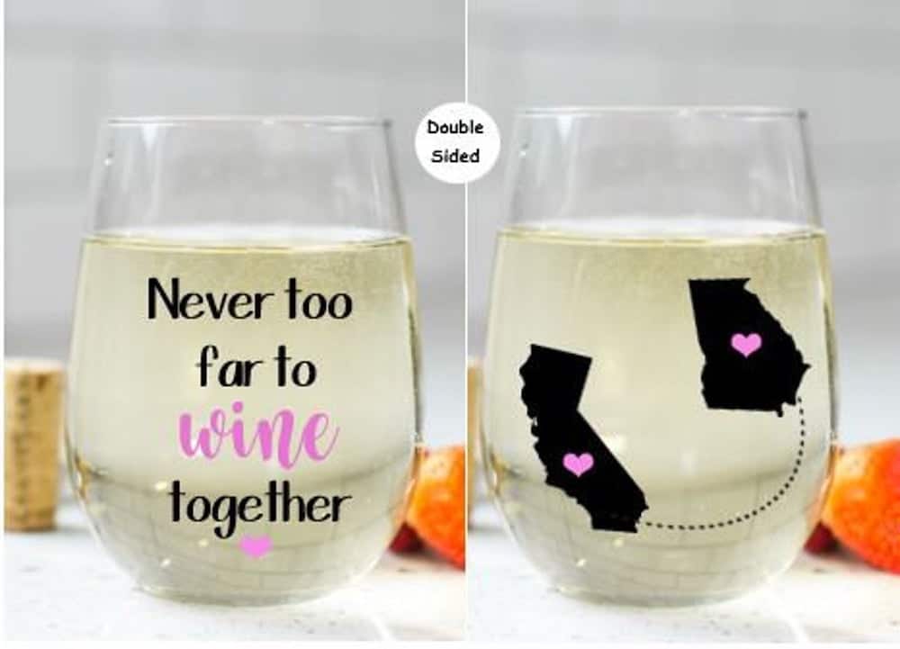 state map wine glass