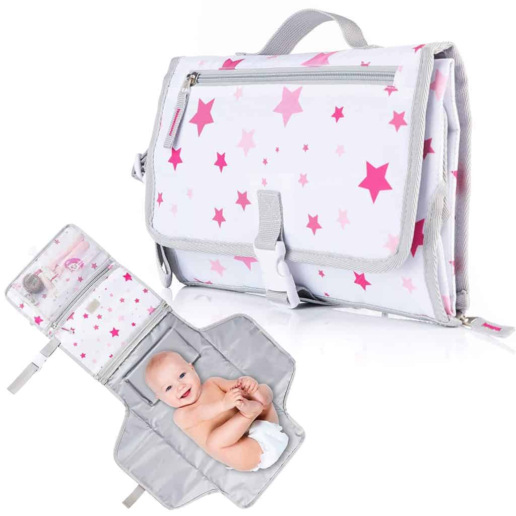 Portable Diaper Changing Pad for Girls by Ludivy