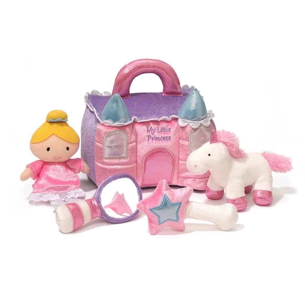 Princess Castle Stuffed Plush Playset with princess, horse, etc