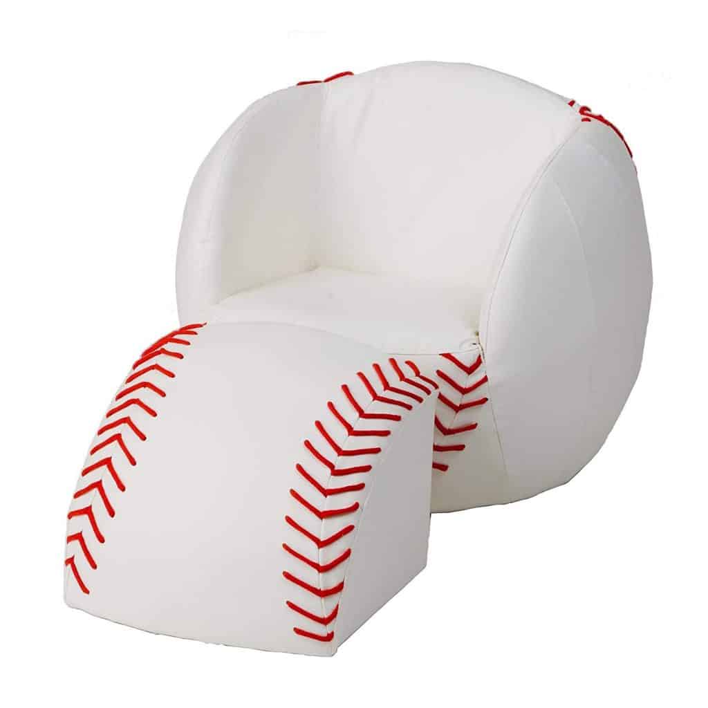 Baseball Chair With Footstool
