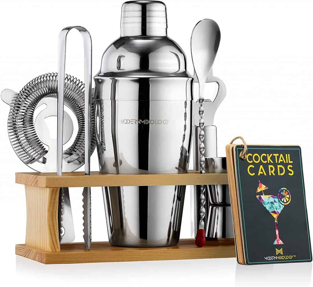 whiskey enthusiast gift idea: Mixology Bartender Kit with Stand