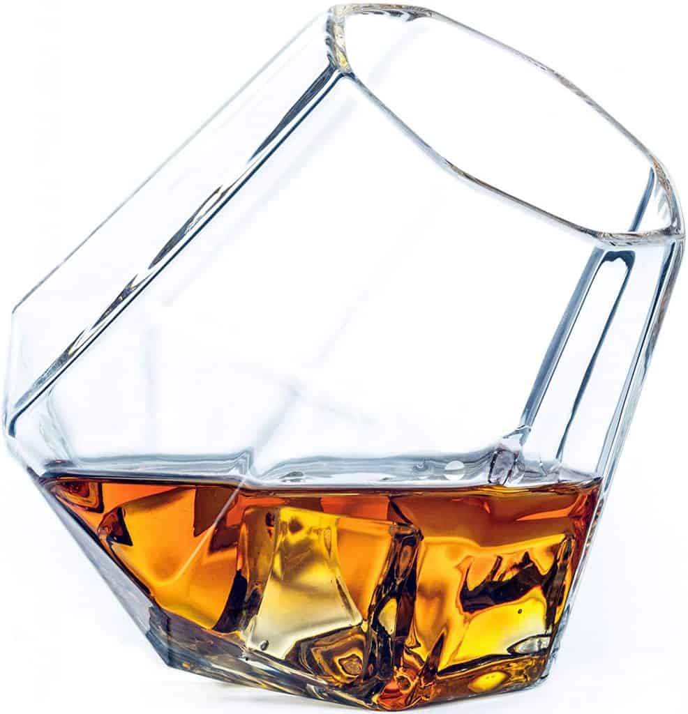 whiskey drinker gift: diamond whiskey glass