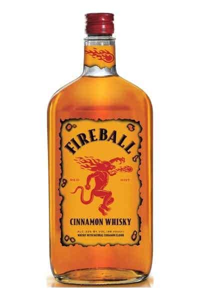 whiskey gift idea: a bottle of fire ball cinnamon whisky