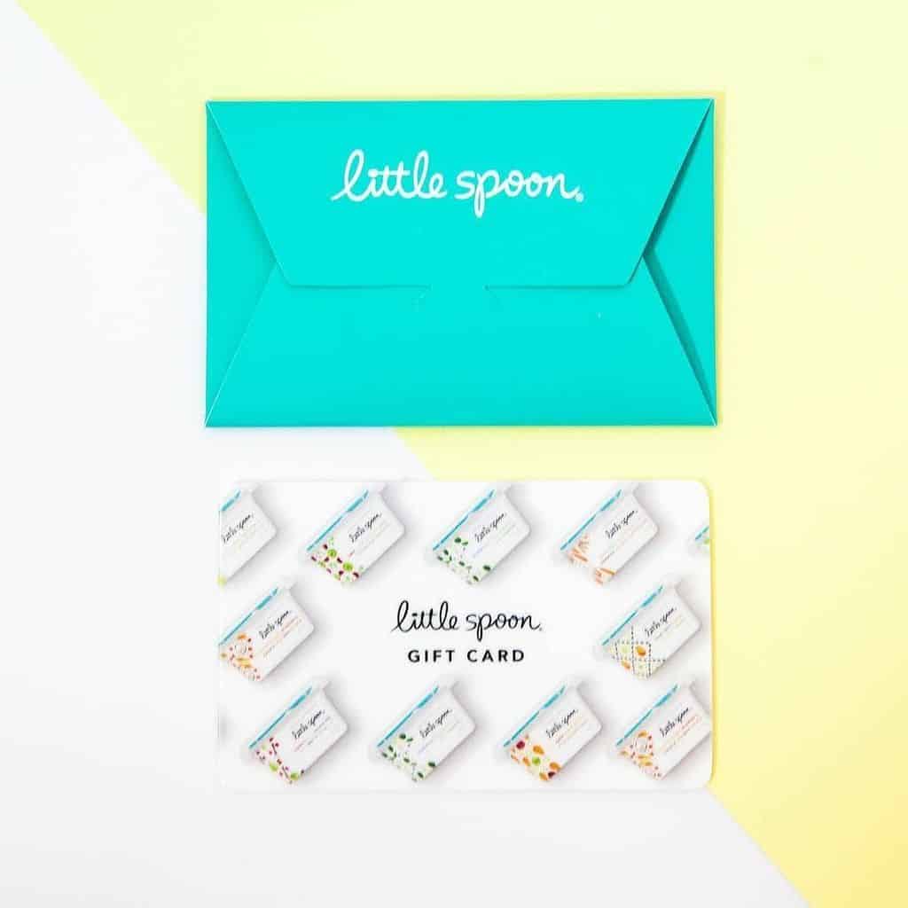 creative gift ideas for mom at baby shower: little spoon gift card