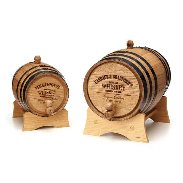 unique gift for whiskey drinker: Personalized Whiskey Barrel