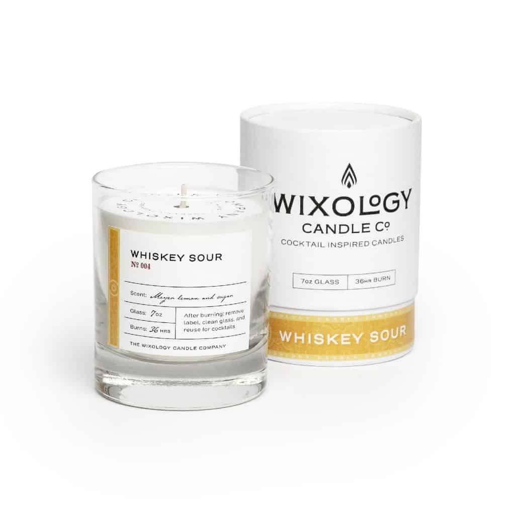 whisky gift ideas: whiskey sour scented candle