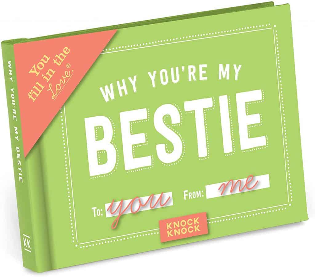 gift for best friend: Knock Knock "Why You're My Bestie" Fill in the Love Book