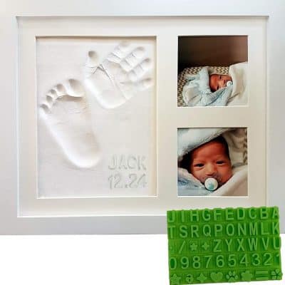 things for new dads: baby's handprints keepsake frame