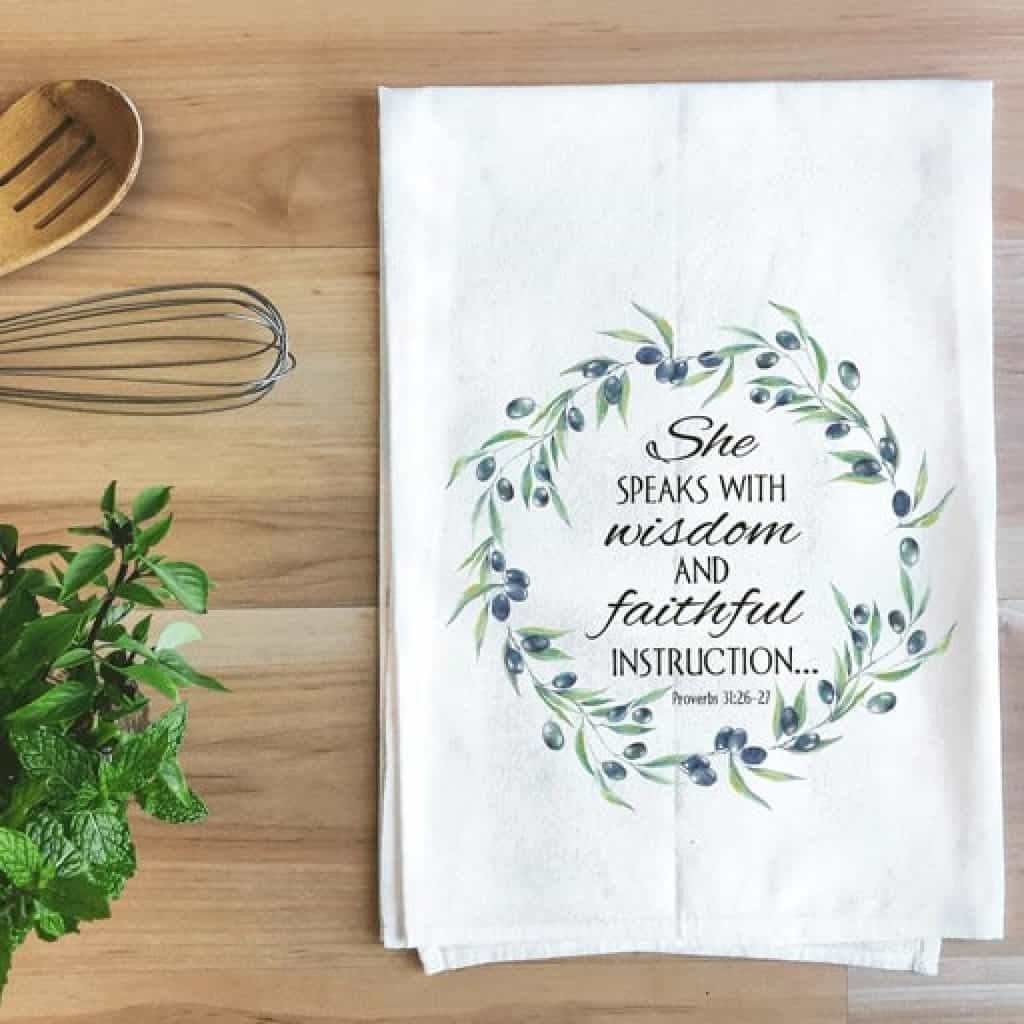 kitchen towel - Christian gifts for women