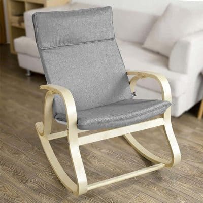 new dad gift ideas: gray rocking chair