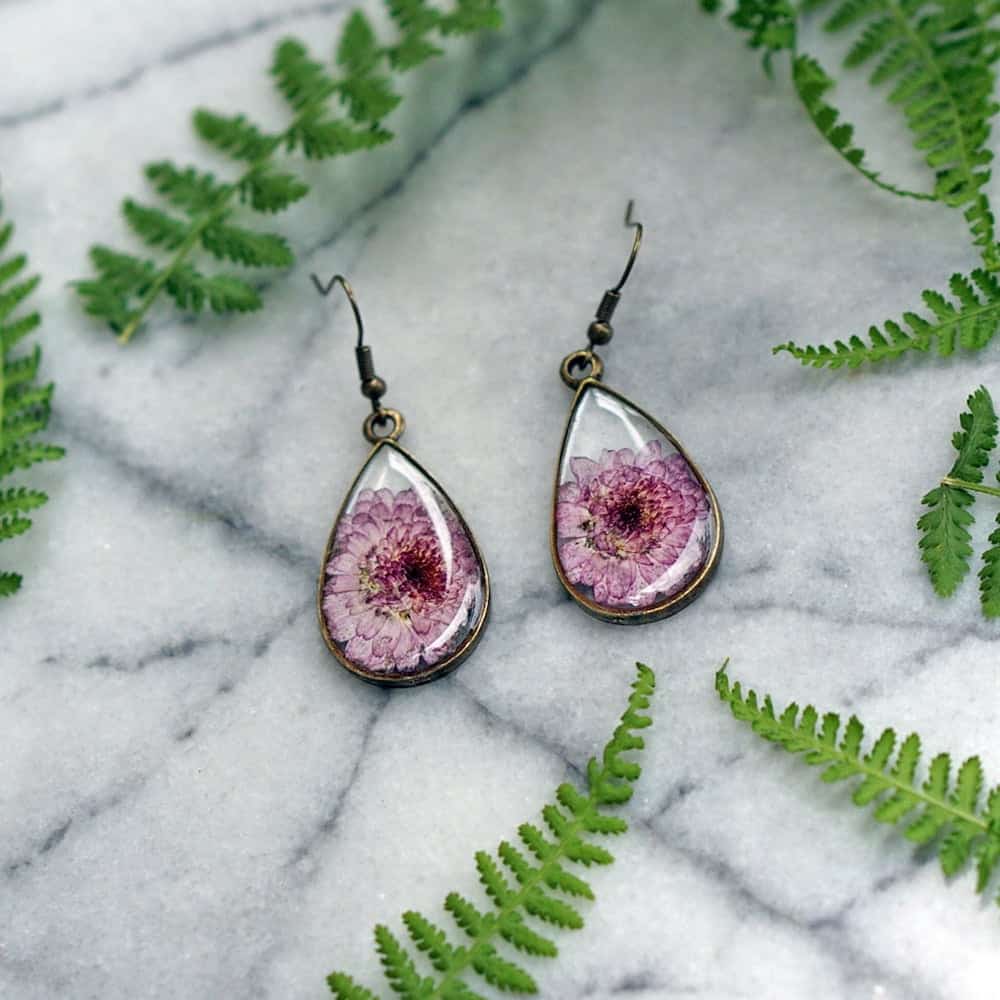 Birth Flower Earrings For Mother-In-Law